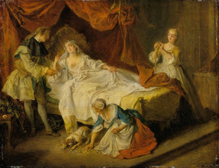 Le petit chien qui secoue de l'argent et des pierreries - Nicolas Lancret — vy av konstverket