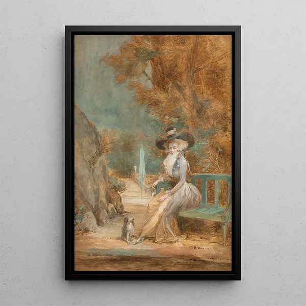 Nicolas Lavreince - Jeune feme assise dans un park.webp