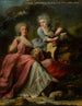 Madame Langlois de Falaise och hennes dotter grevinnan de Mo de Sons - Nicolas Pérsevál — vy av konstverket
