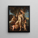 Bacchus Apollon - Nicolas Poussin — inramlat konstverk på väggen