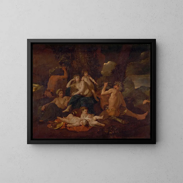 Längd: 60 cm, Höjd: 80 cm - Nicolas Poussin — inramlat konstverk på väggen