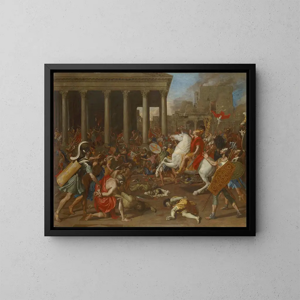 La conquête de Jérusalem par l'empereur Titus - Nicolas Poussin — inramlat konstverk på väggen