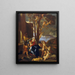 La Sainte Famille avec saint Jean-Baptiste - Nicolas Poussin — inramlat konstverk på väggen