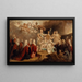 Allegori av Louis XV:s förlovning med infanta Marie-Anne-Victoire av Spanien, 1722 - Nicolas de Largillière — inramlat konstverk på väggen