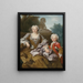 Madame Bertin och hennes son Balthazar Bruno - Nicolas de Largillière — inramlat konstverk på väggen