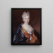 Porträtt av Anne Thérèse de Marguenat de Courcelles marquise de Lambert 1647-1733 - Nicolas de Largillière — inramlat konstverk på väggen