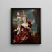 skådespelerskan Marie-Anne de Châteauneuf kallad Mlle Duclos 1664-1747 i rollen som Ariane - Nicolas de Largillière — inramlat konstverk på väggen