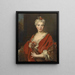 porträtt av Marguerite Élisabeth De Largillière 1701-1756 Dotter till konstnären - Nicolas de Largillière — inramlat konstverk på väggen