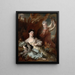 Porträtt av grevinnan de Montsoreau och hennes syster som Diane och en följeslagare - Nicolas de Largillière — inramlat konstverk på väggen