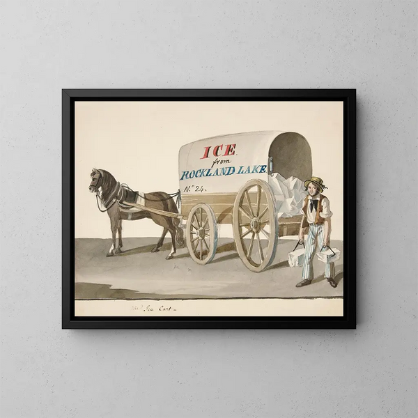Le Chariot de Glace - Nicolino Calyo — inramlat konstverk på väggen