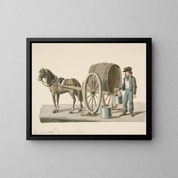 Le chariot de l'eau printanière - Nicolino Calyo — inramlat konstverk på väggen