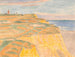 Les falaises et le phare de Bovbjerg - Niels Bjerre — vy av konstverket