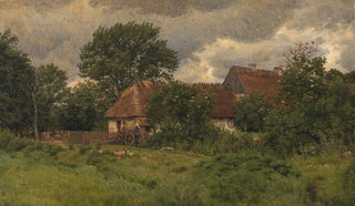 Niels Skovgaard - Gamle udbygninger ved en herregrd.webp