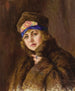 Portrait d'une femme - Nikolai Ivanovich Kravchenko — vy av konstverket
