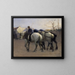 Rue de village français avec des chevaux - Nils Kreuger — inramlat konstverk på väggen