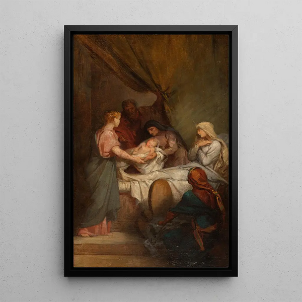 La Naissance de la Vierge - Nélie Jacquemart — inramlat konstverk på väggen