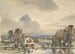 Landskapsbild med kor - Norman Alfred William Lindsay — vy av konstverket