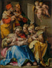den heliga familjen med den heliga Anna-Catherine av Alexandria och den heliga Maria Magdalena - Nosadella Giovanni Francesco Bezzi — vy av konstverket