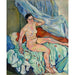 Reproduktion av målningen av en sittande kvinna vid sängkanten - Suzanne Valadon