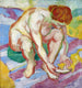Nu med en katt - Franz Marc — vy av konstverket