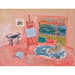 Reproduktion av målningen Nu i Vence-Ateljén Röd - Raoul Dufy