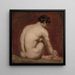 Nu masculin à genoux vu de dos - William Etty — inramlat konstverk på väggen