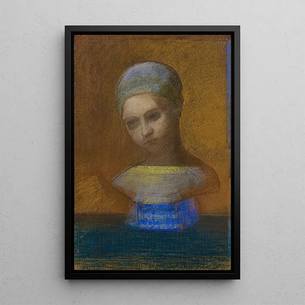 Buste d'enfant - Odilon Redon — inramlat konstverk på väggen