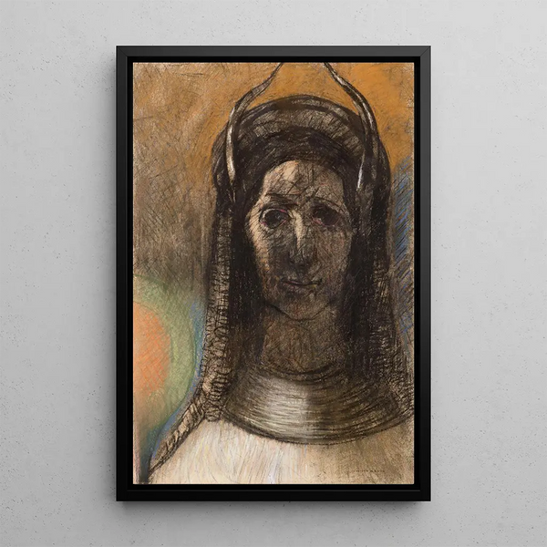 Figur cornue - Odilon Redon — inramlat konstverk på väggen