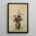 Blommor i en vas - Odilon Redon — inramlat konstverk på väggen