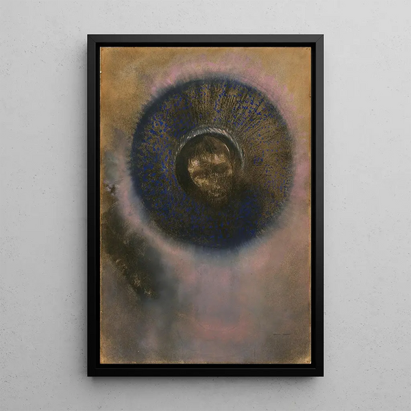 Tête dans une auréole - Odilon Redon — inramlat konstverk på väggen