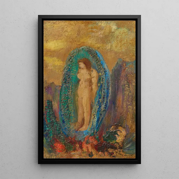 La naissance de Vénus ou Œuf aurique - Odilon Redon — inramlat konstverk på väggen