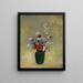 stor grön vas med blandade blommor - Odilon Redon — inramlat konstverk på väggen