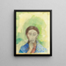Le Silence - Odilon Redon — inramlat konstverk på väggen