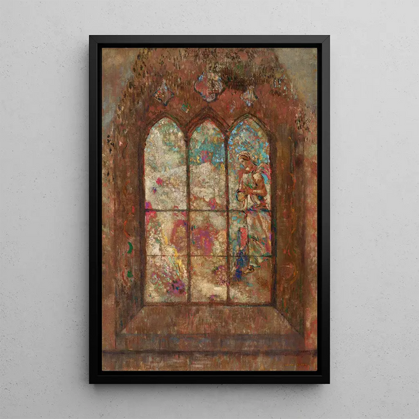 Le Vitrail - Odilon Redon — inramlat konstverk på väggen