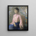 Portrait of Miss Jeanne Chane - Odilon Redon — inramlat konstverk på väggen