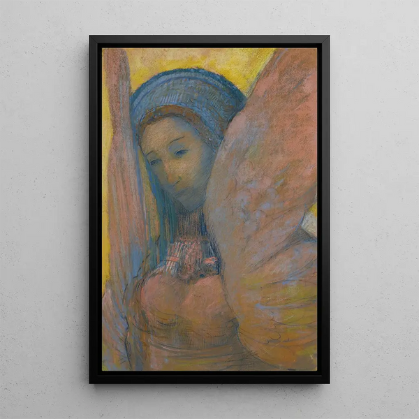 Sphinx - Odilon Redon — inramlat konstverk på väggen