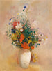 Vas av blommor på rosa bakgrund - Odilon Redon — vy av konstverket