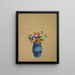 Vas med blommor - Odilon Redon — inramlat konstverk på väggen