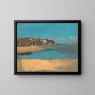 Odilon Redon - Village by the Sea in Brittany.webp