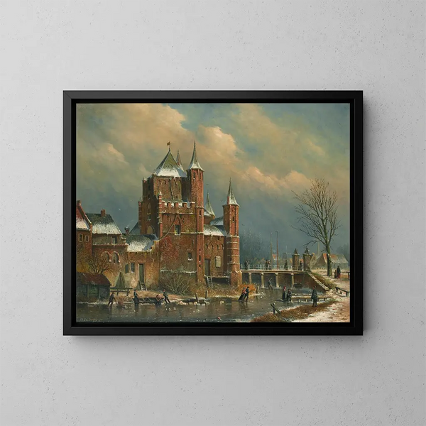La porte d'Amsterdam à Haarlem - Oene Romkes de Jongh — inramlat konstverk på väggen