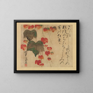 Lierre d'automne - Ogata Kenzan — inramlat konstverk på väggen