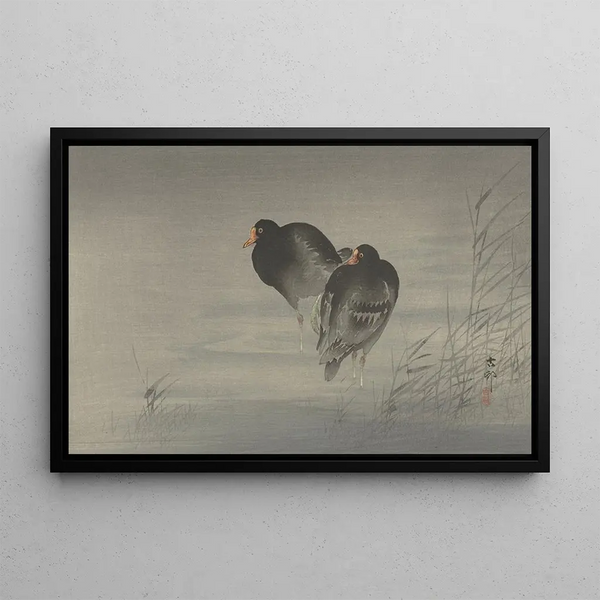 två änder - Ohara Koson — inramlat konstverk på väggen