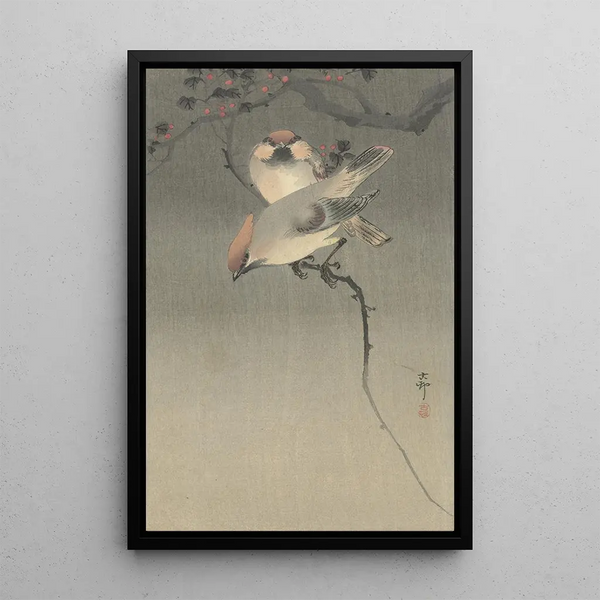 Jaseurs - Ohara Koson — inramlat konstverk på väggen