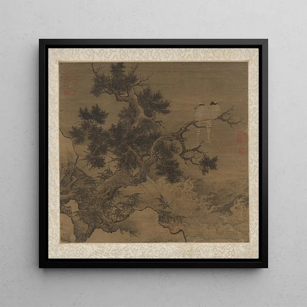 Li Di - Birds on a Tree above a Cataract.webp