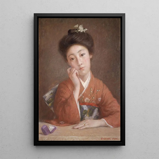 Okada Sabursuke - Woman Wearing a Diamond Ring Diamond no onna.webp