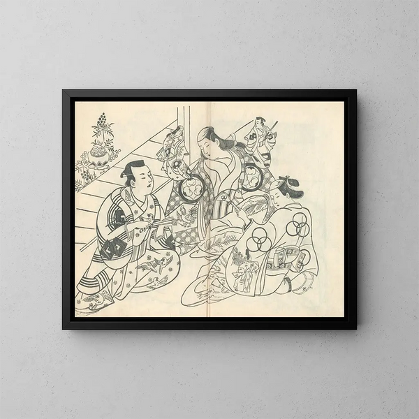 Yakusha ezukushi Pl3 - Okumura Masanobu — inramlat konstverk på väggen