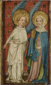 L'Ange et Marie-Madeleine au sépulcre - Maître ancien des portes de garde-robe d'Aix-la-Chapelle — vy av konstverket