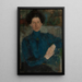 Portrait de Maria Koniewska-Kalinowska 1875-1968 peintre - Olga Boznańska — inramlat konstverk på väggen