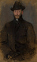 Portrait av Antoni Kamieski 1860-1933 konstnär - Olga Boznańska — vy av konstverket