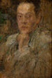 Portrait av skulptören Stefan Zbigniewicz - Olga Boznańska — vy av konstverket